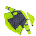 Wasserdichtes Hi Vis Hoodie Reißverschluss Reflektierende Sicherheitsjacke